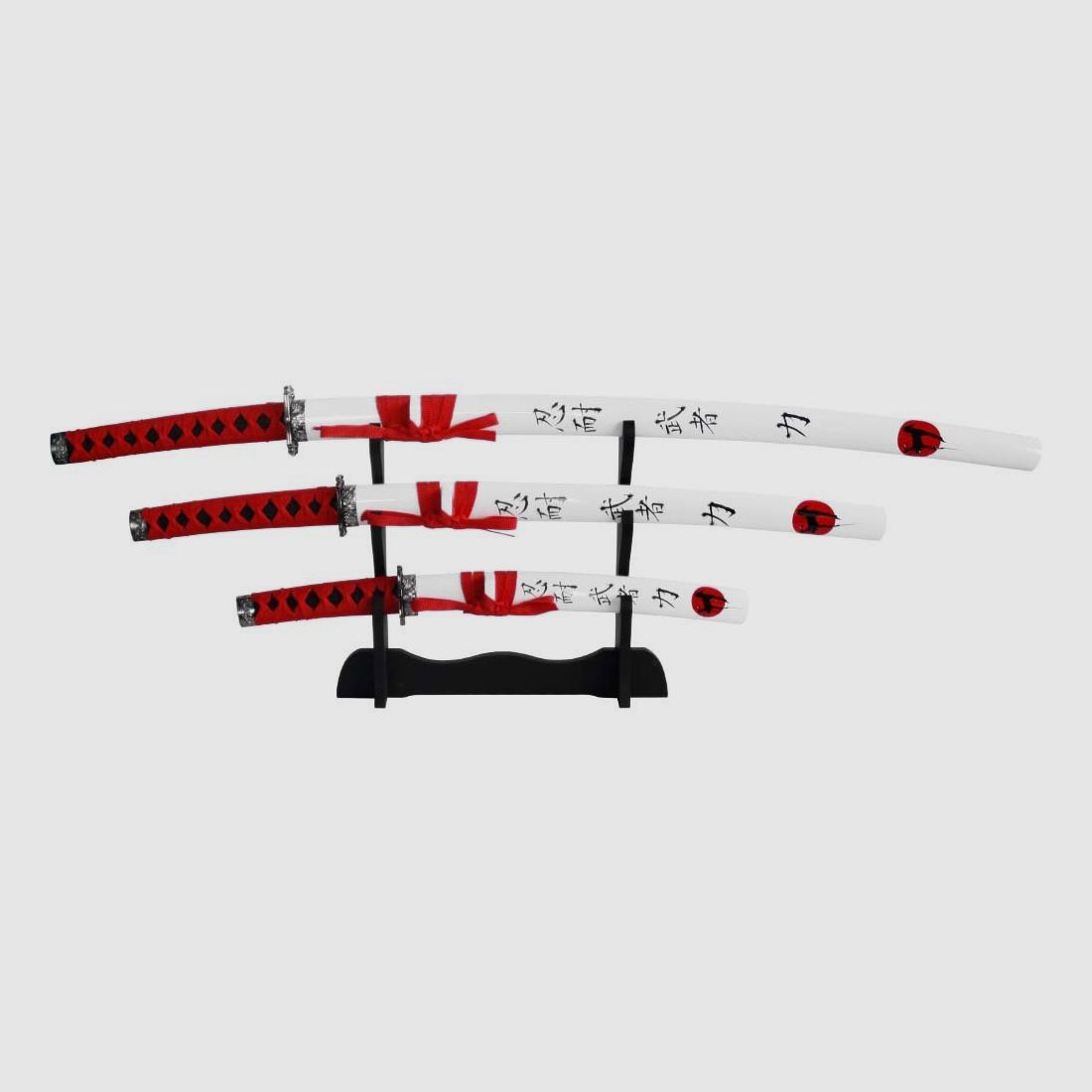 Ensemble d'épées Tsuki avec support en bois