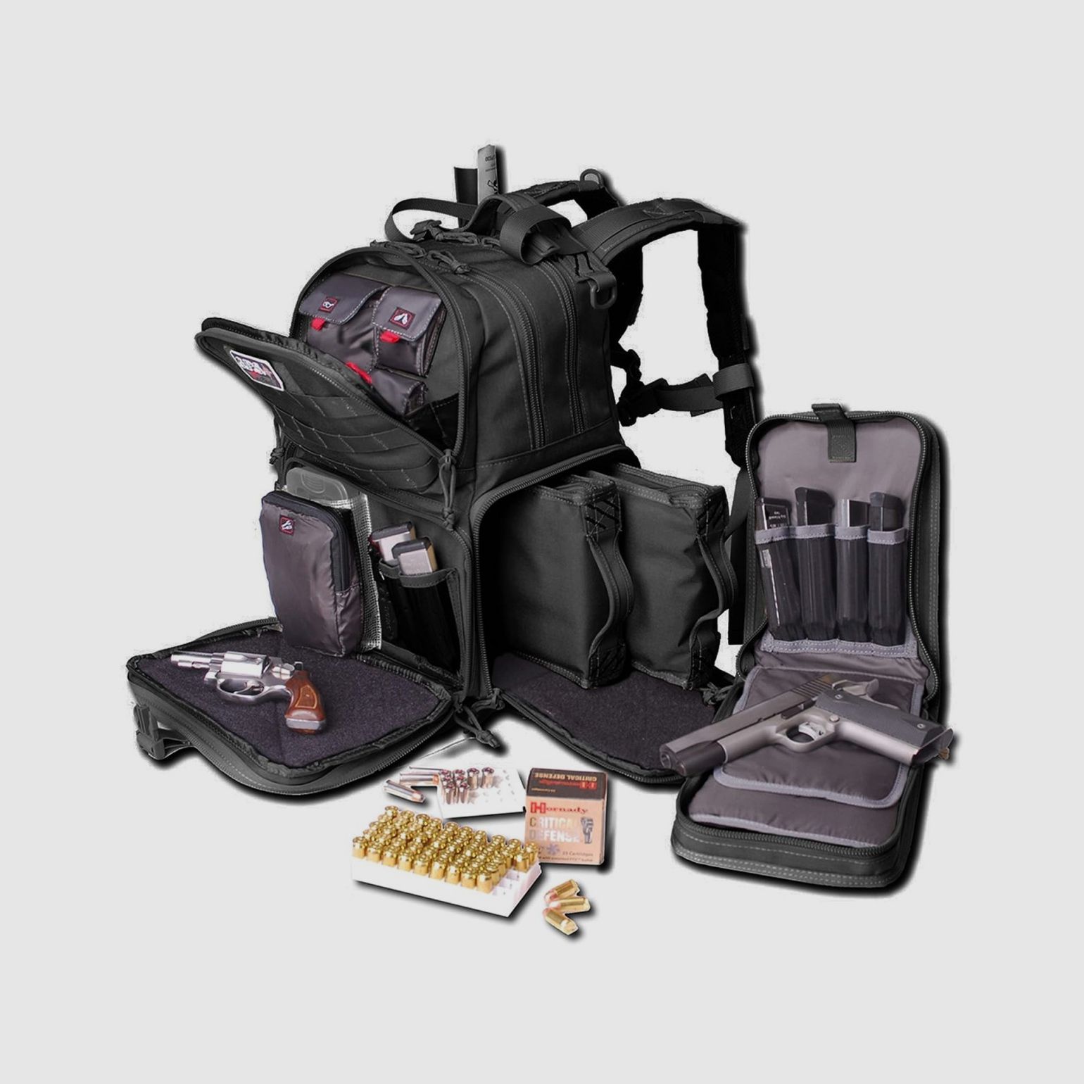 Zaino Tattico per Pistola Nero 3 Armi