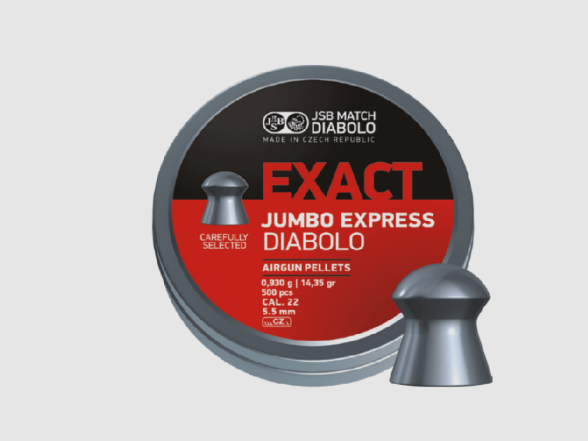 JSB Exact Jumbo Express Diabolo Pellets 5.52 mm 500 pcs, image 1 of 2