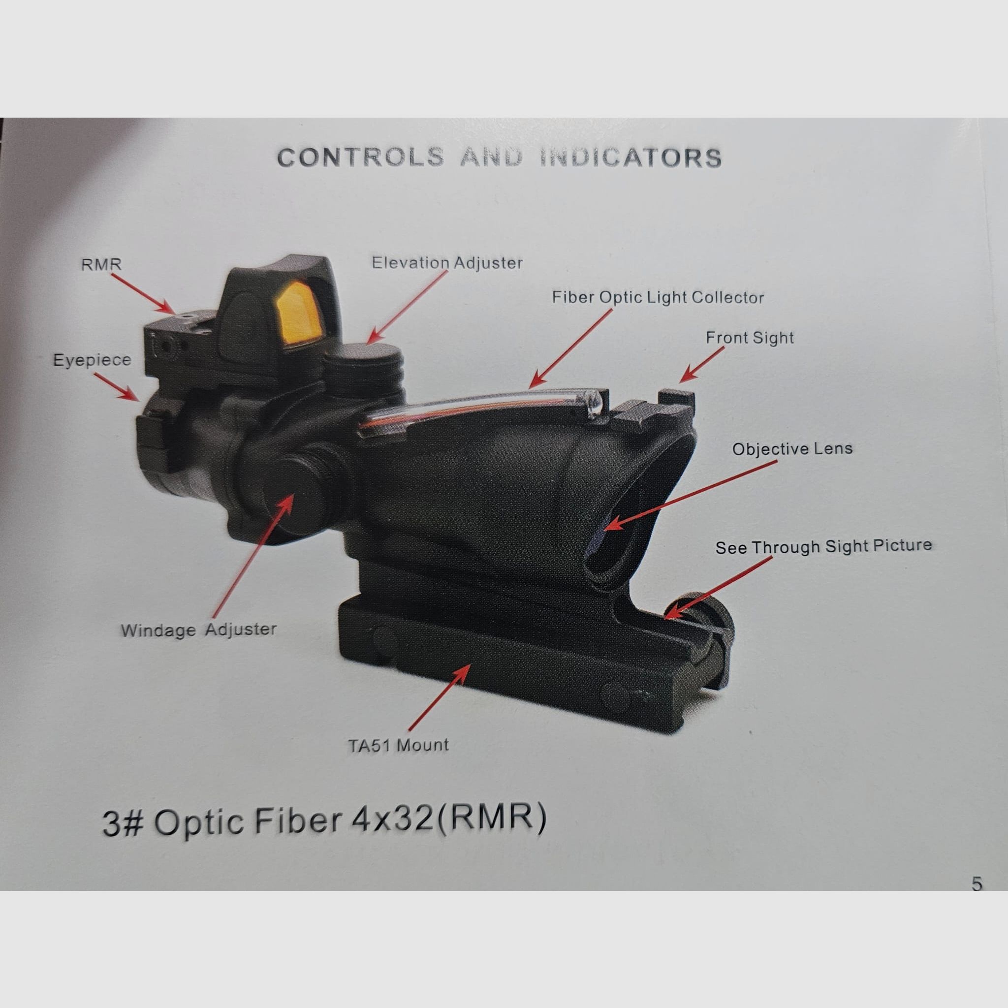 Trijicon ACOG TA31 RMR .223 BDC, Militairglas van de VS, NIEUW