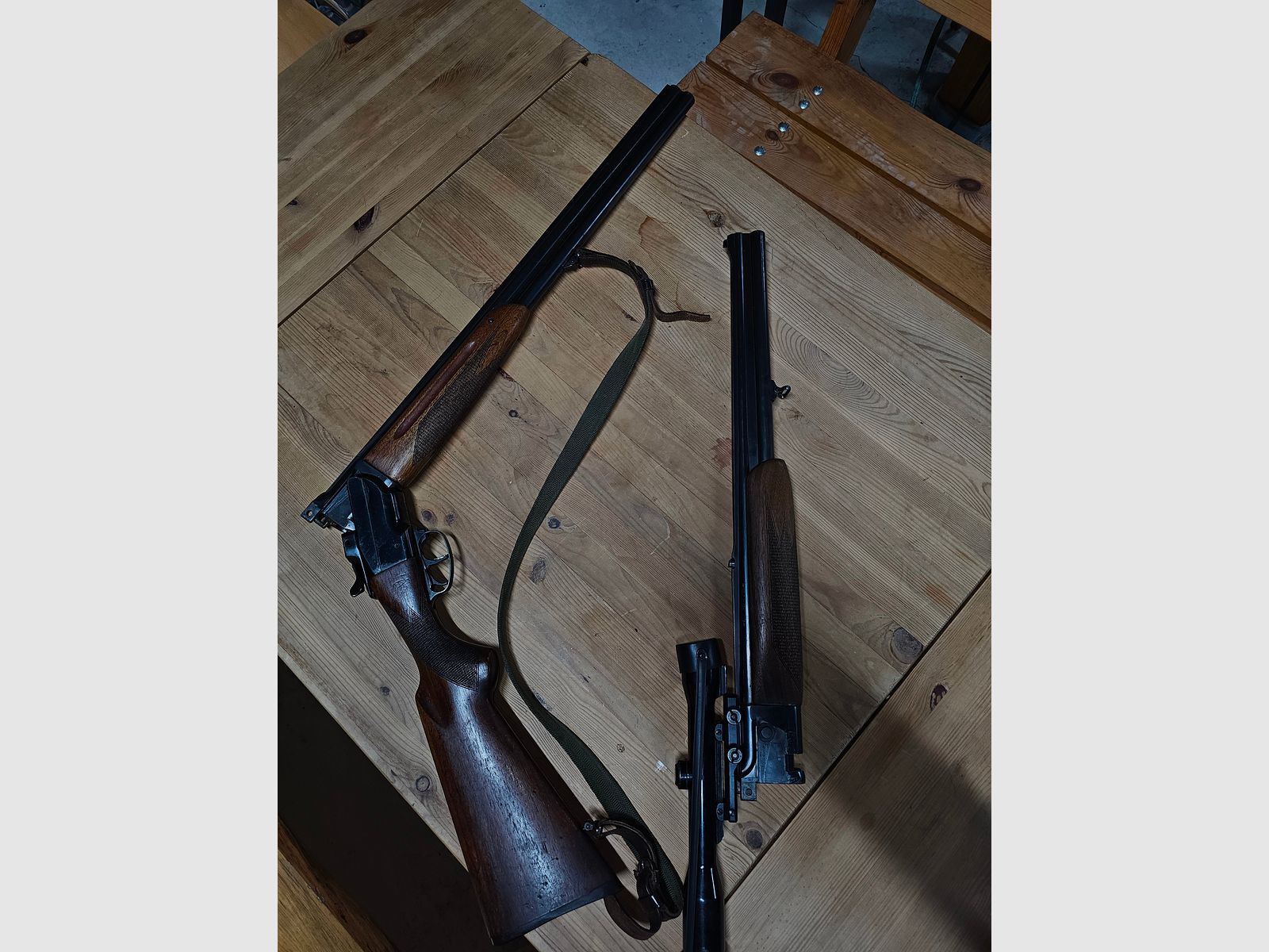 Bockdoppelflinte 16/70 mit wechsellauf 16/70-7x57R