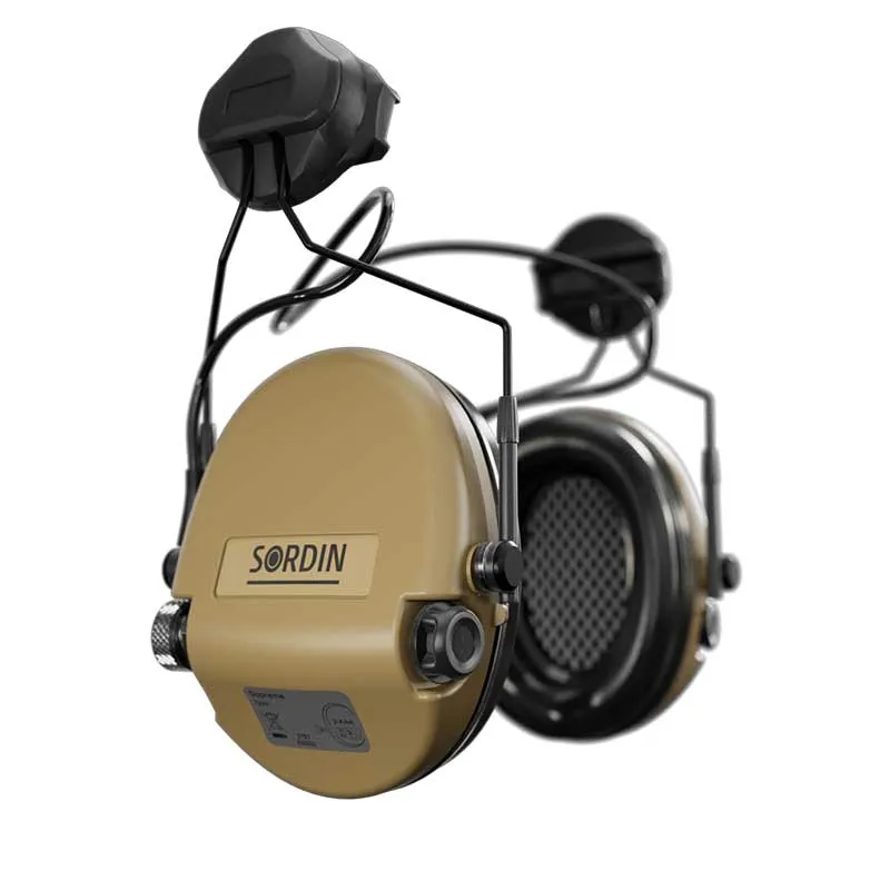Słuchawki aktywne Sordin Supreme MIL AUX z adapterem do montażu na szynie ARC - 72308-05-S