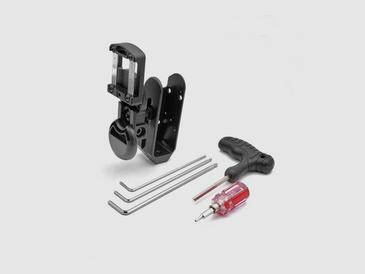 DAA Flex Holster LH Assemblaggio in Alluminio (senza blocco inserto e rivestimento), Colore: Nero, immagine 1 di 3