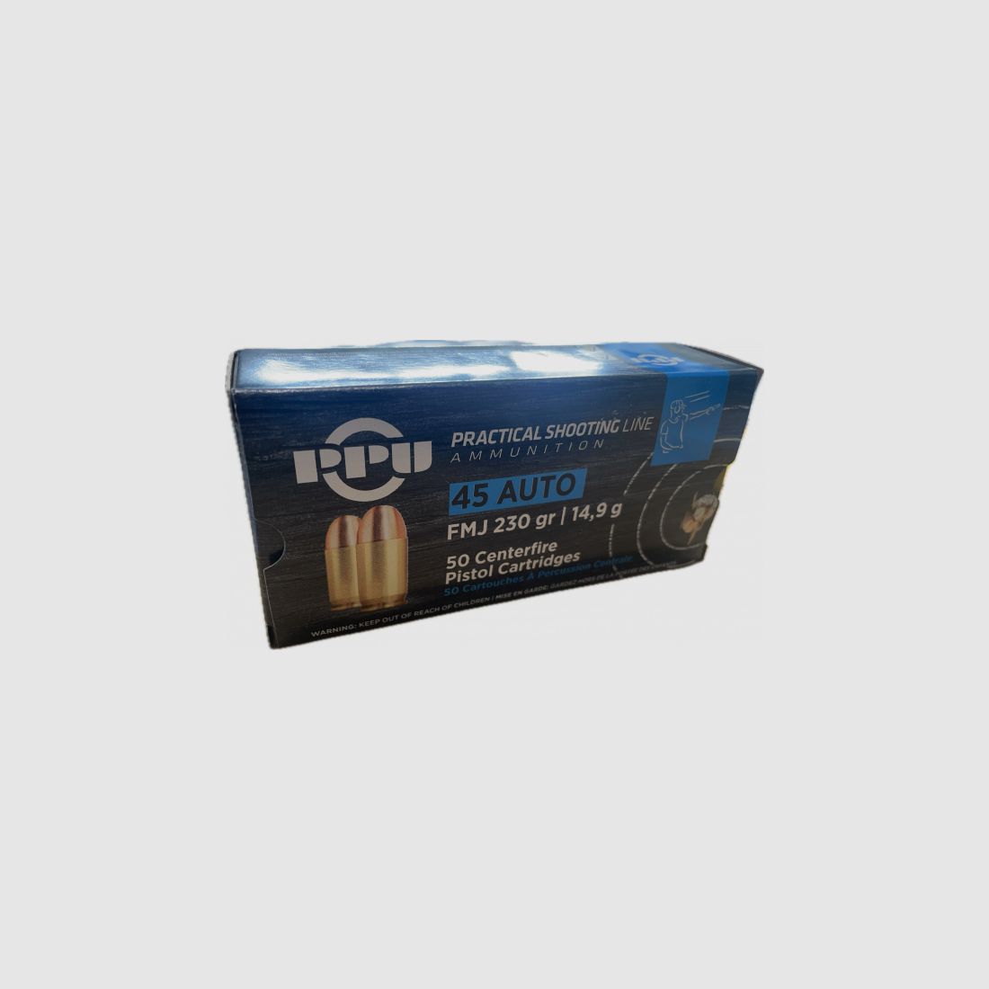 PPU SHOOTING LINE - FMJ - .45 AUTO - 230 GRS. / 14,9 G - 50 SCHUSS