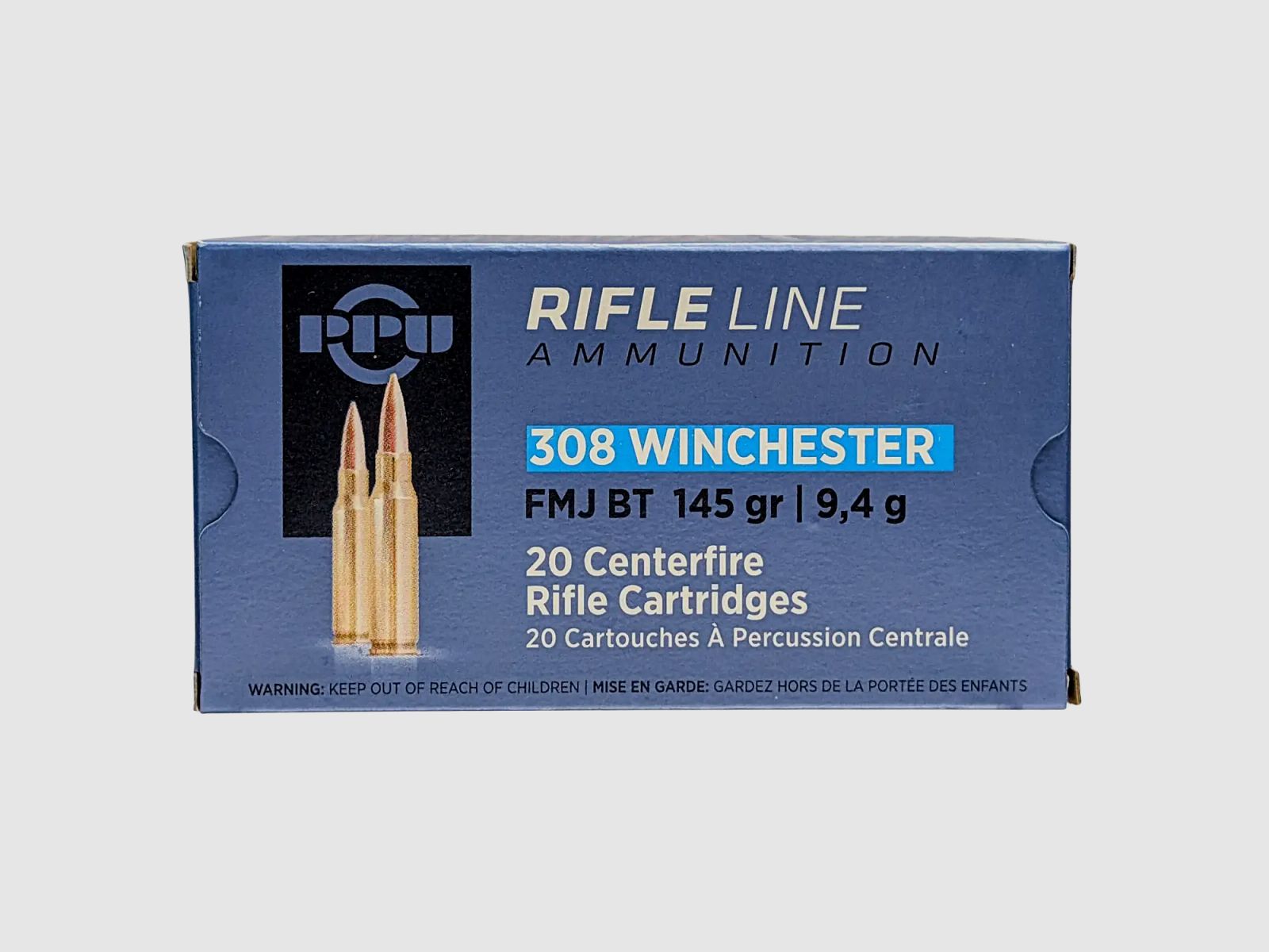 PPU caliber .308Win FMJ BT 145gr 20 shots