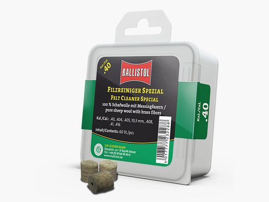 Ballistol Filzreiniger Spezial / 60 Stk. / Kal. .40
