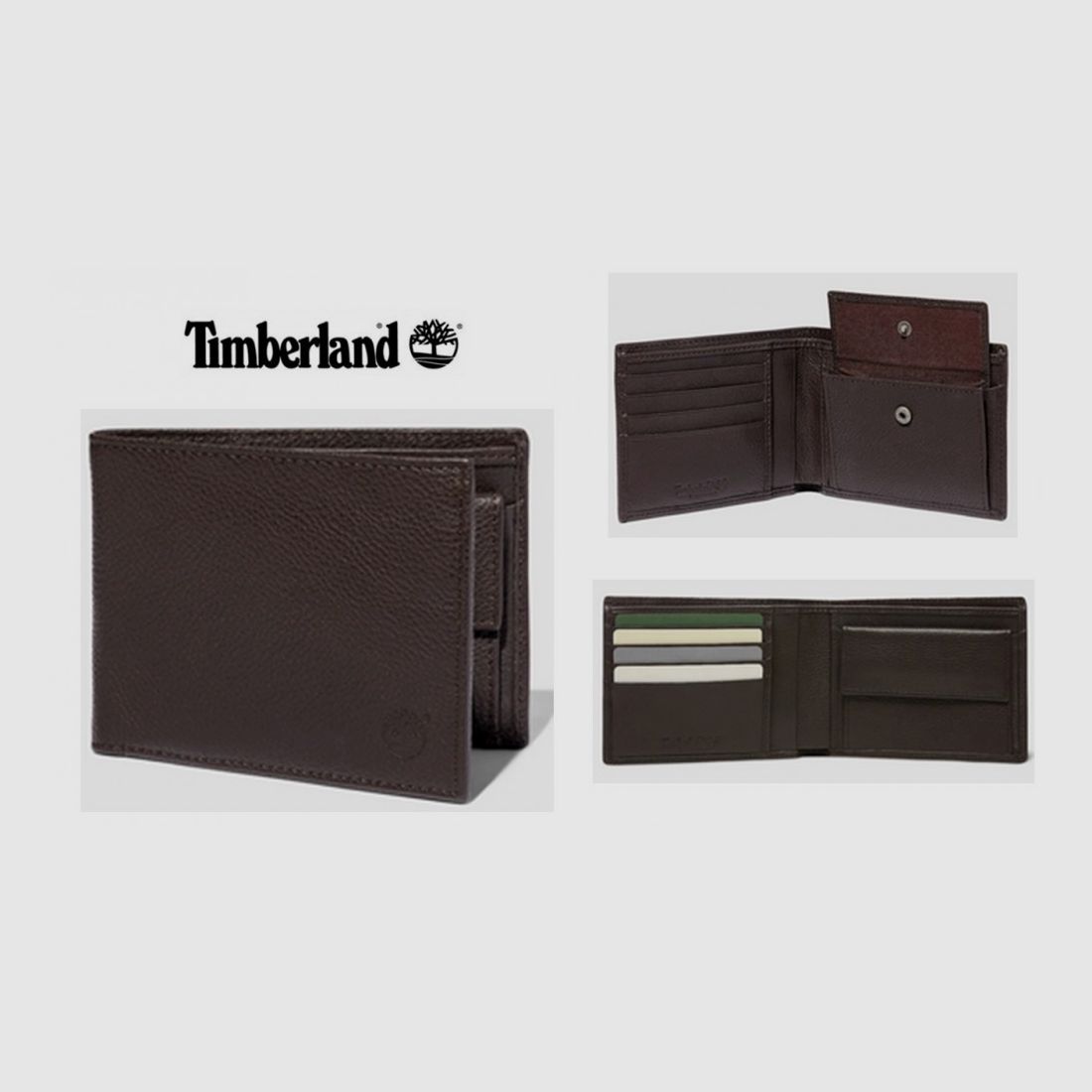 TIMBERLAND Portefeuille Bifold en cuir marron