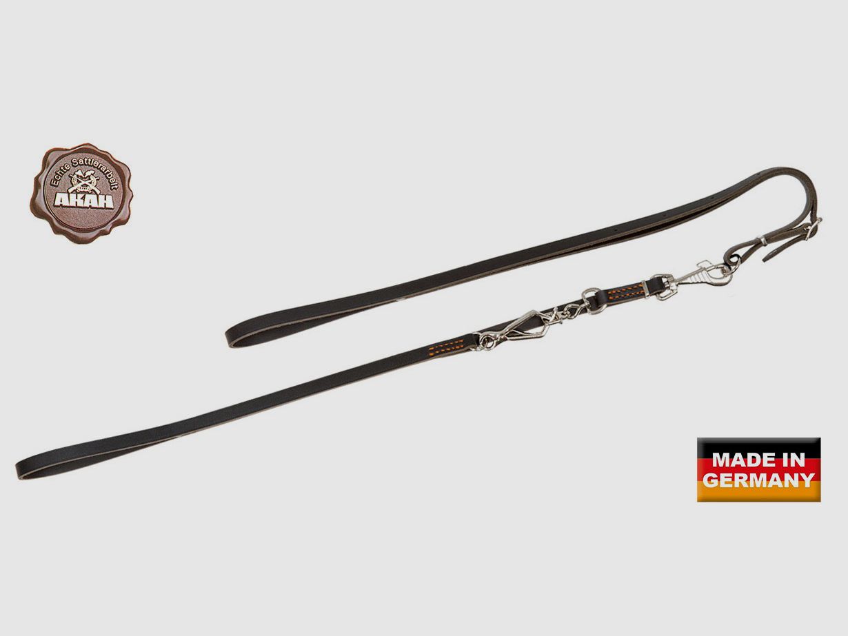 Umhängeleine Sattelleder 1,60m - 15mm breit