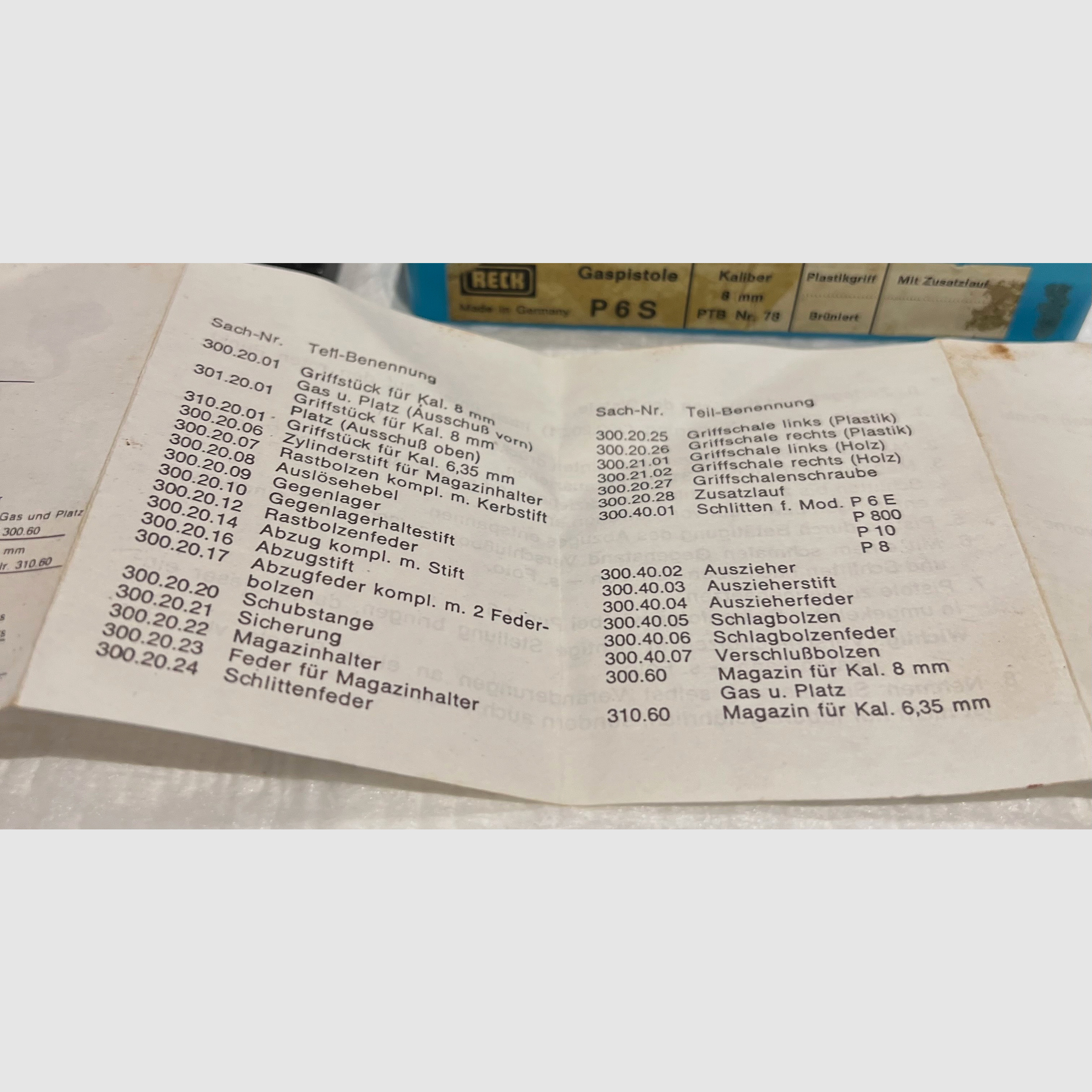 Reck P6 8mm Schreckschusspistole