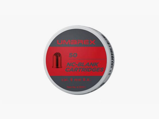 Umarex Platzpatronen 9 mm R.K. 50 Stück für Revolver 
                Inhalt: 50 Stück - 9mm R.K. Platzpatronen Umarex für Schreckschussrevolver