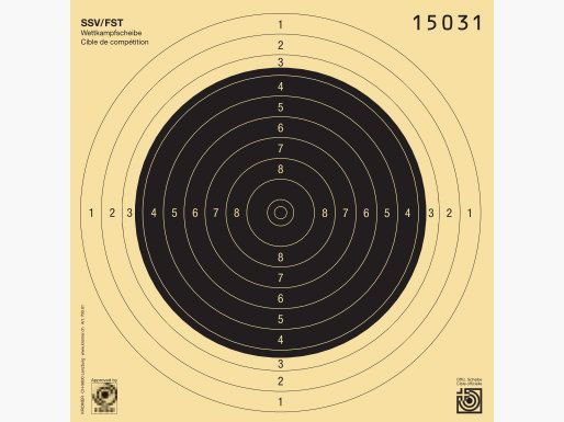 Zielscheiben für 50m Gewehr, nummeriert