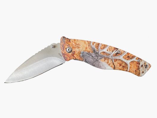 AUSONIA 026610 COLTELLO DA TASCA LAMA INOX CERVO CM 18
