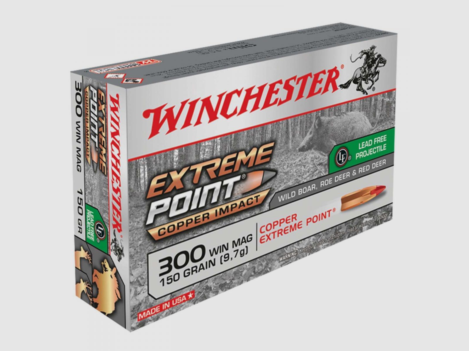 Winchester Extreme Point Copper Impact .300 Win. Mag. 150GR Copper Extreme Point 20 cartouches
