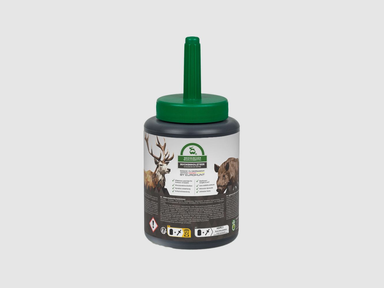 EUROHUNT Catrame di Faggio 500 g con Pennello - Attrattivo per Cinghiali e Cervi, immagine 1 di 8