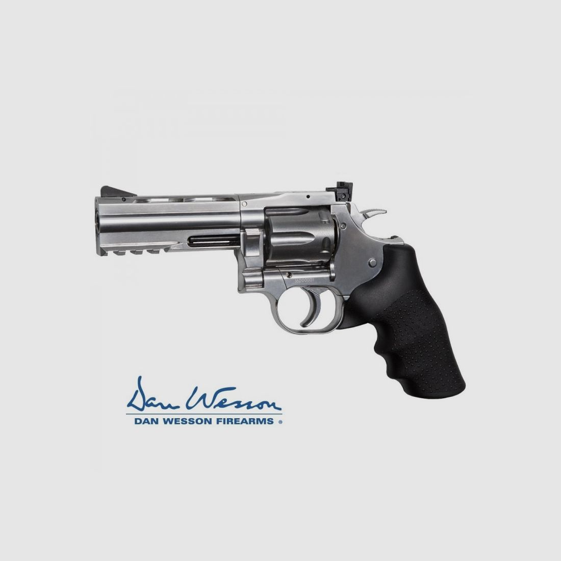 REVÓLVER DAN WESSON 715, 4" Silver - 4,5 mm