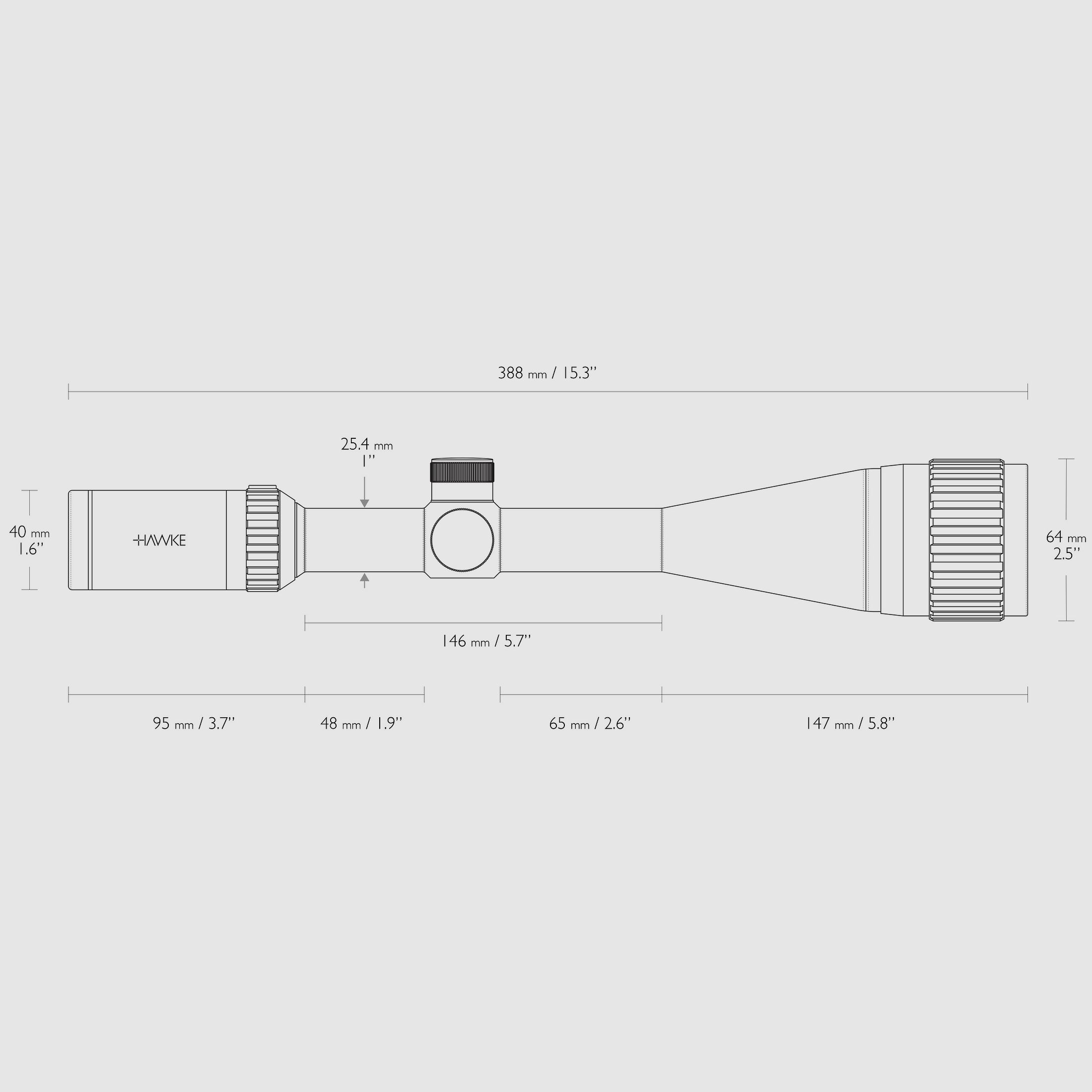 HAWKE 14261 Zielfernrohr VANTAGE 4-16x50 AO RIMFIRE 17 HMR Leuchtabsehen