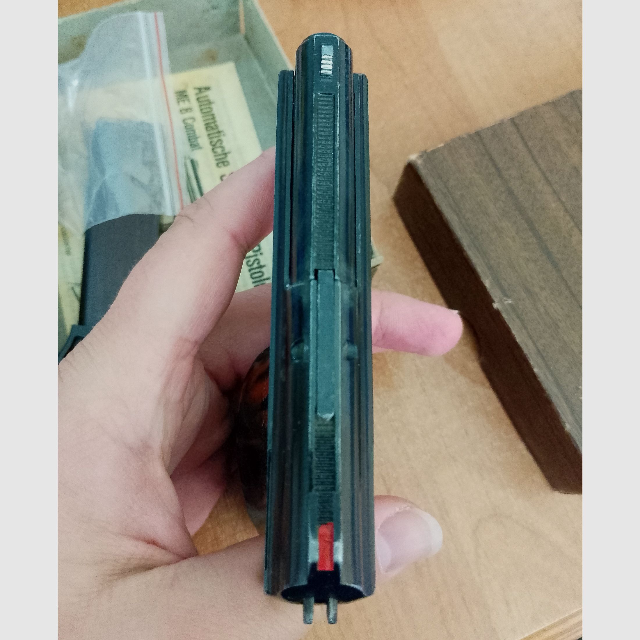 Erstes PTB! ME 8 Combat in 8 mm Knall im PTB 176 mit Verpackung!