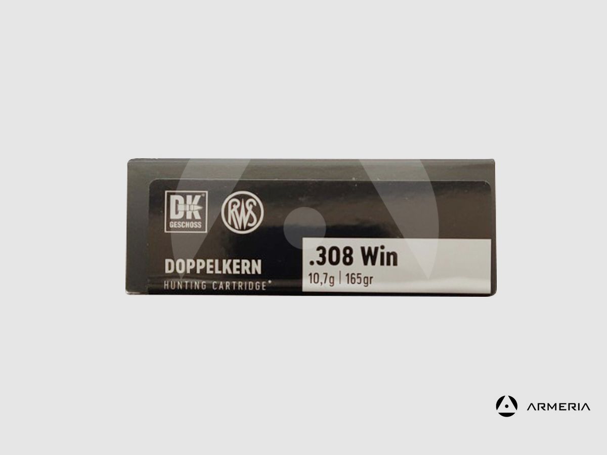 RWS Doble Núcleo calibre .308 Win 165 granos – 20 cartuchos, imagen 2 de 2