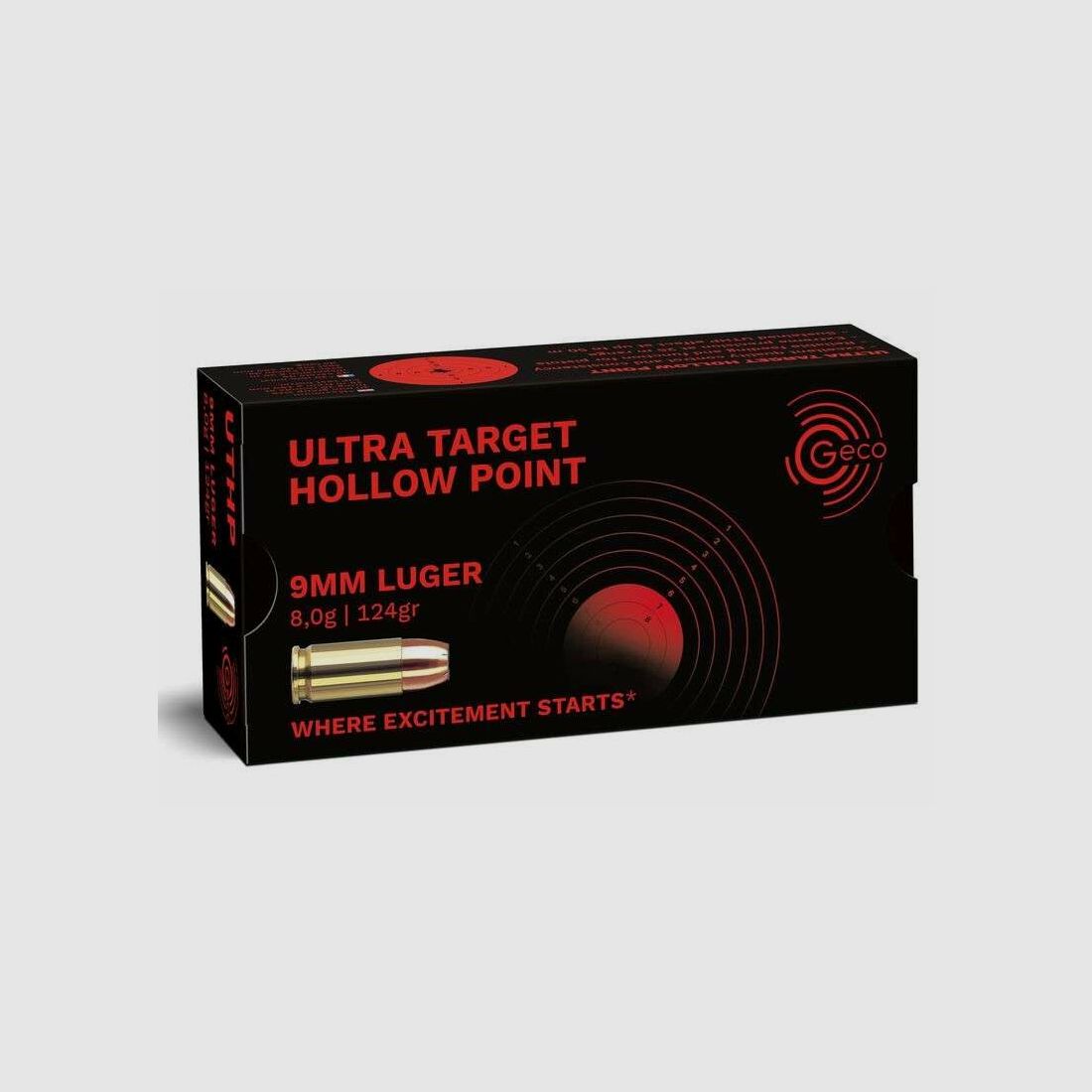 GECO 9 mm Luger Ultra Target Hollow Point 8,0g/124gr