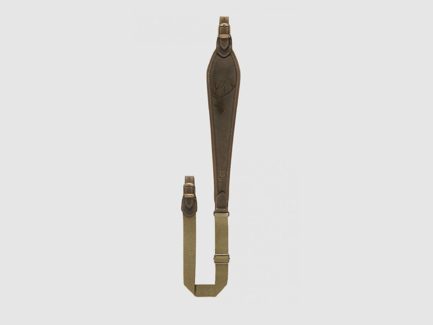 RISERVA R1871 TRACOLLA CARABINA PELLE INCISA CERVO VERDE, immagine 1 di 2