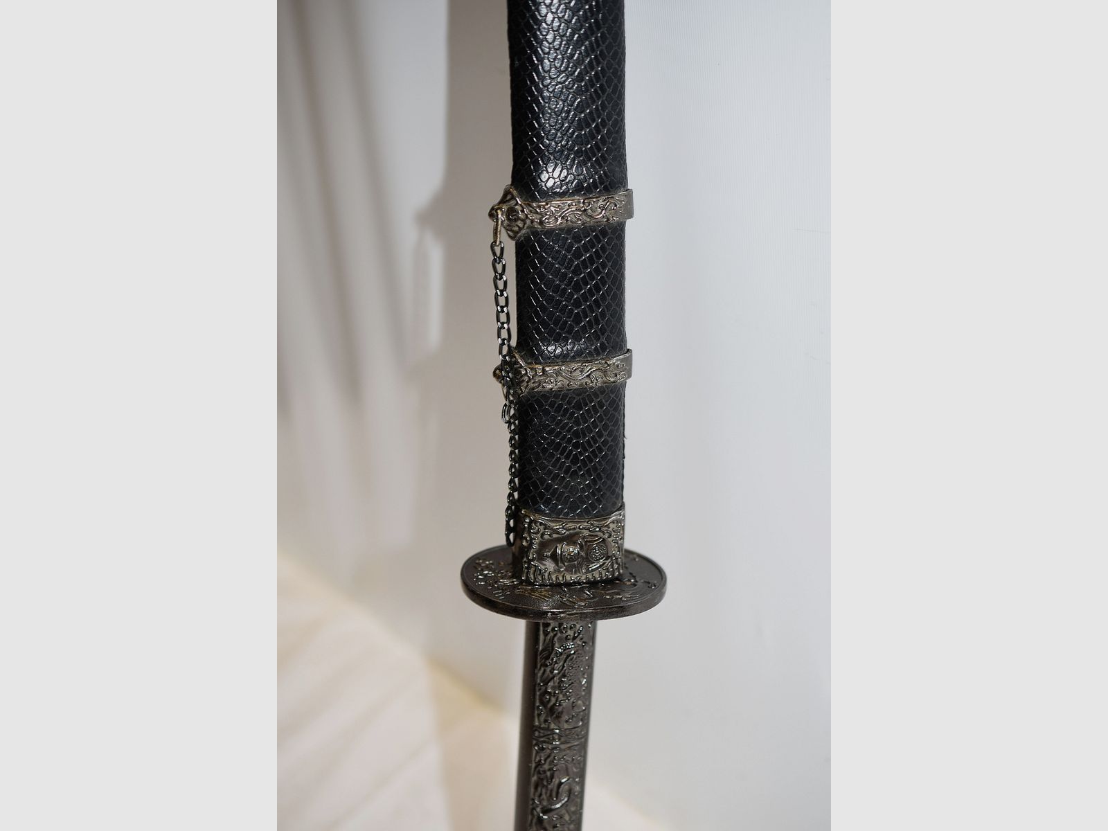 Katana, coltello Tanto in fodero, lunghezza totale 63 cm