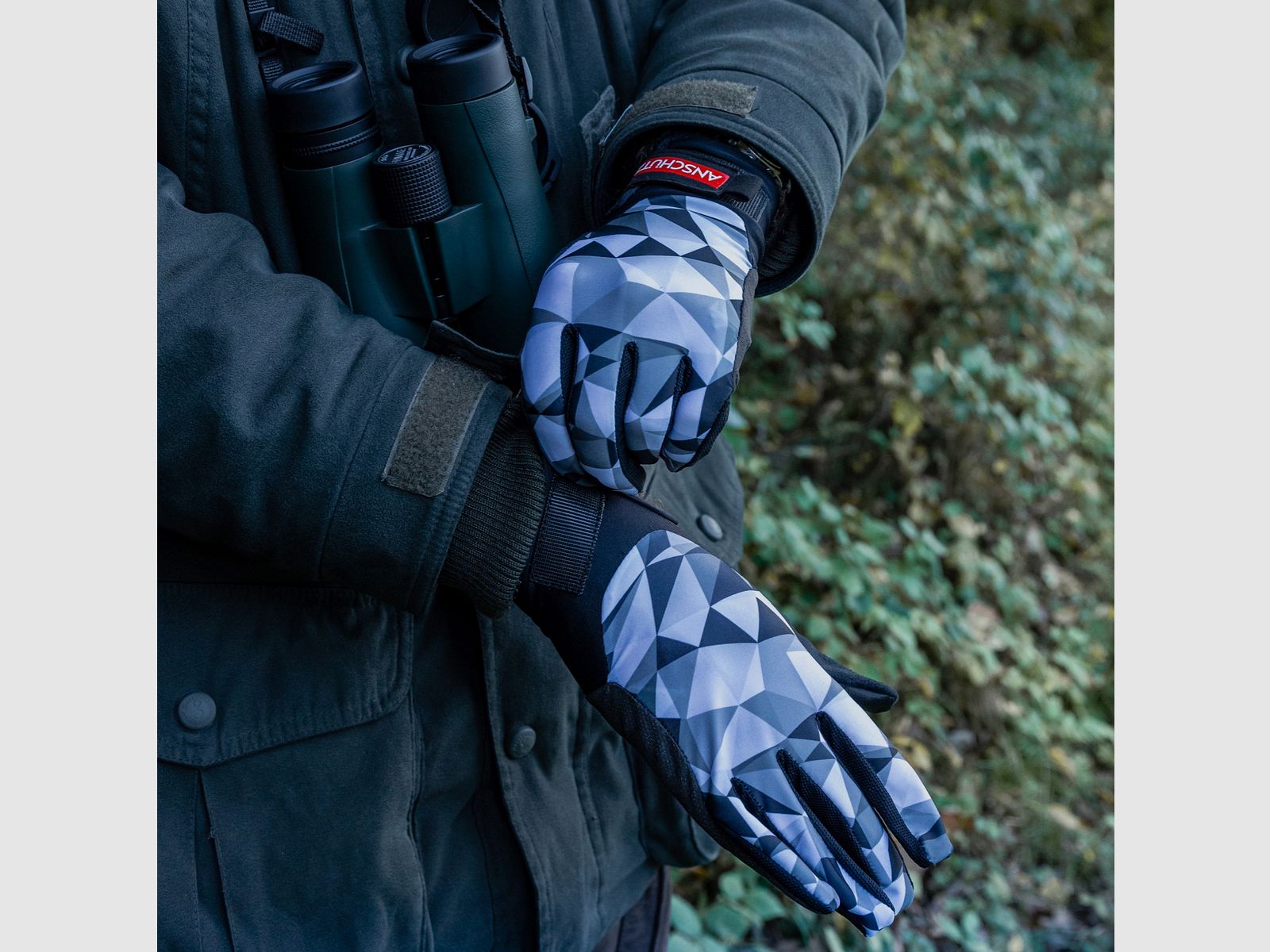 Anschütz 015503M Handschuhe Camouflage Grey Größe M