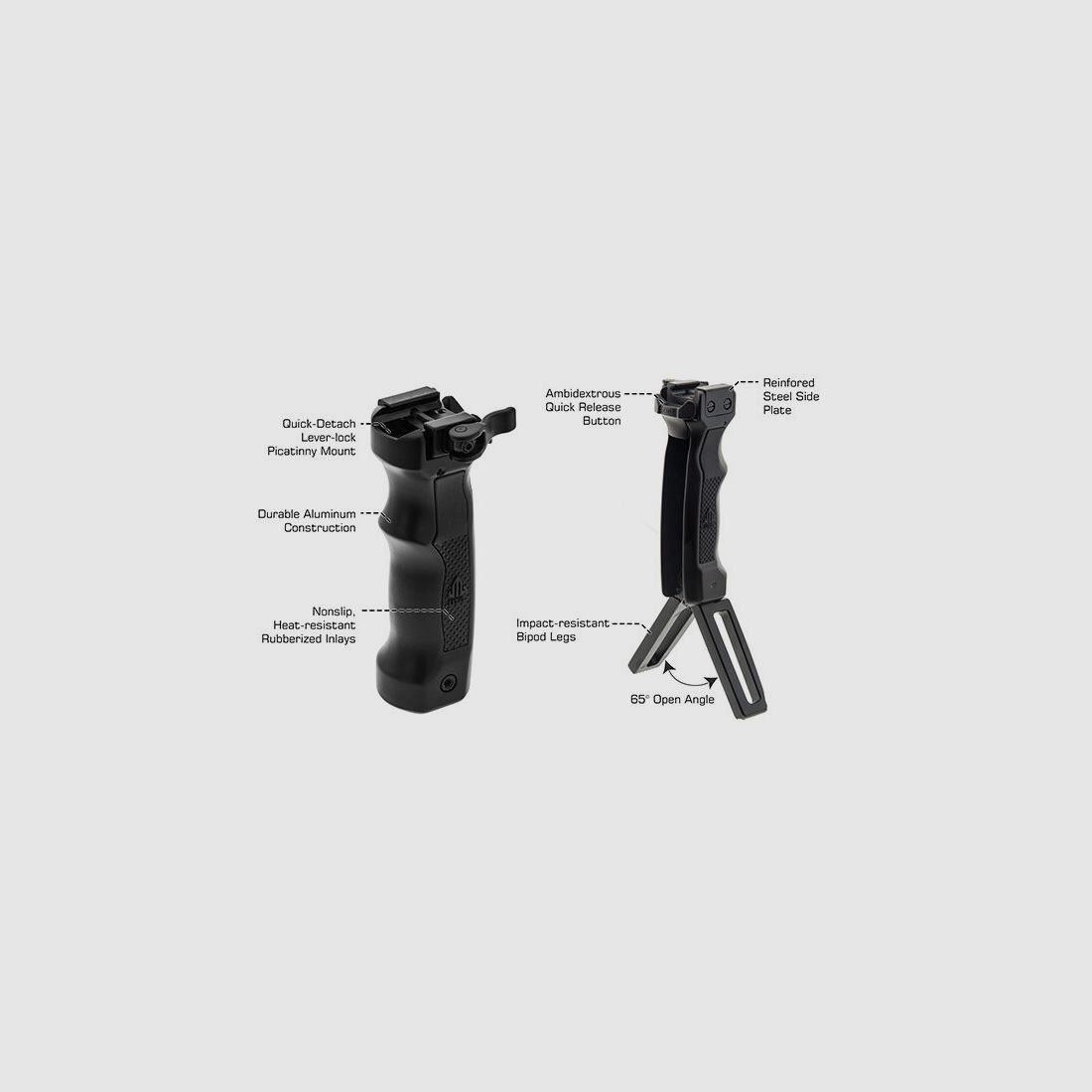 UTG Foregrip with Bipod - Gen. 2