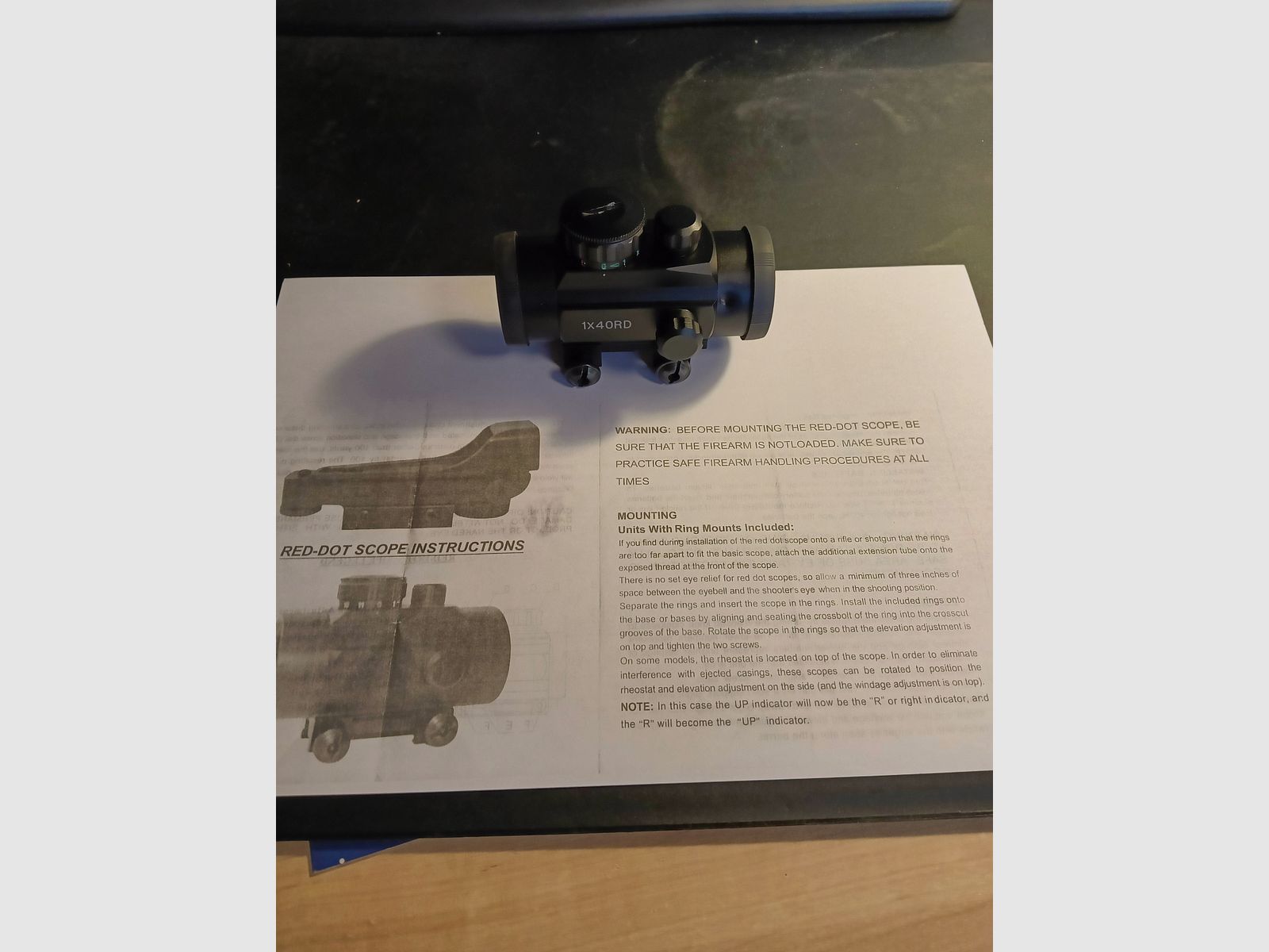 Leichtpunktvisier 1 x 40 RD   VERSAND KOSTENLOS!