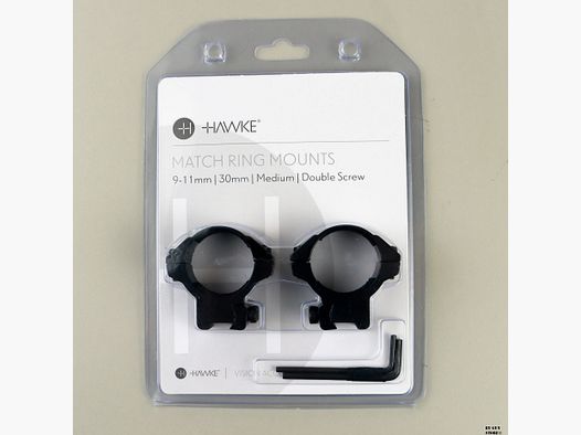 Hawke Ring Mounts 9-11 mm / 30mm / medium / double screw