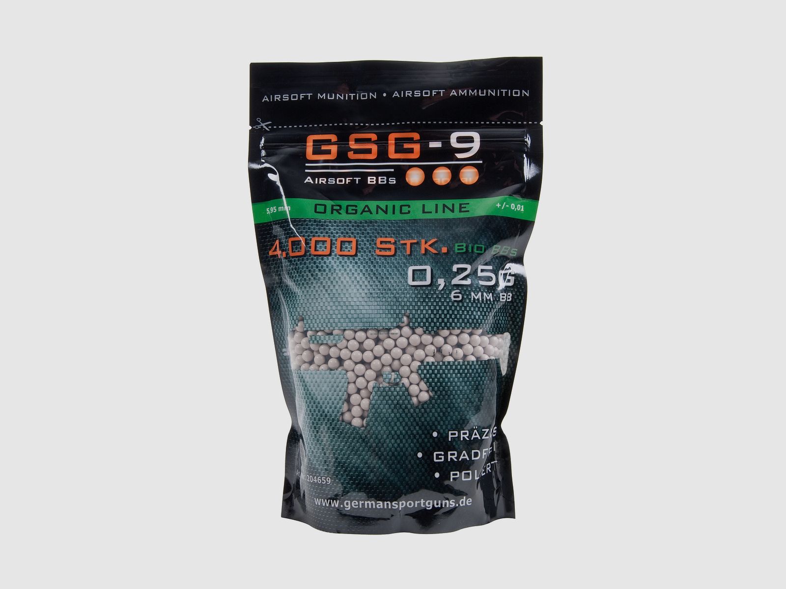 GSG-9 Linea Organica 6mm BIO BBs Bianchi 0,25 g 4.000 pezzi