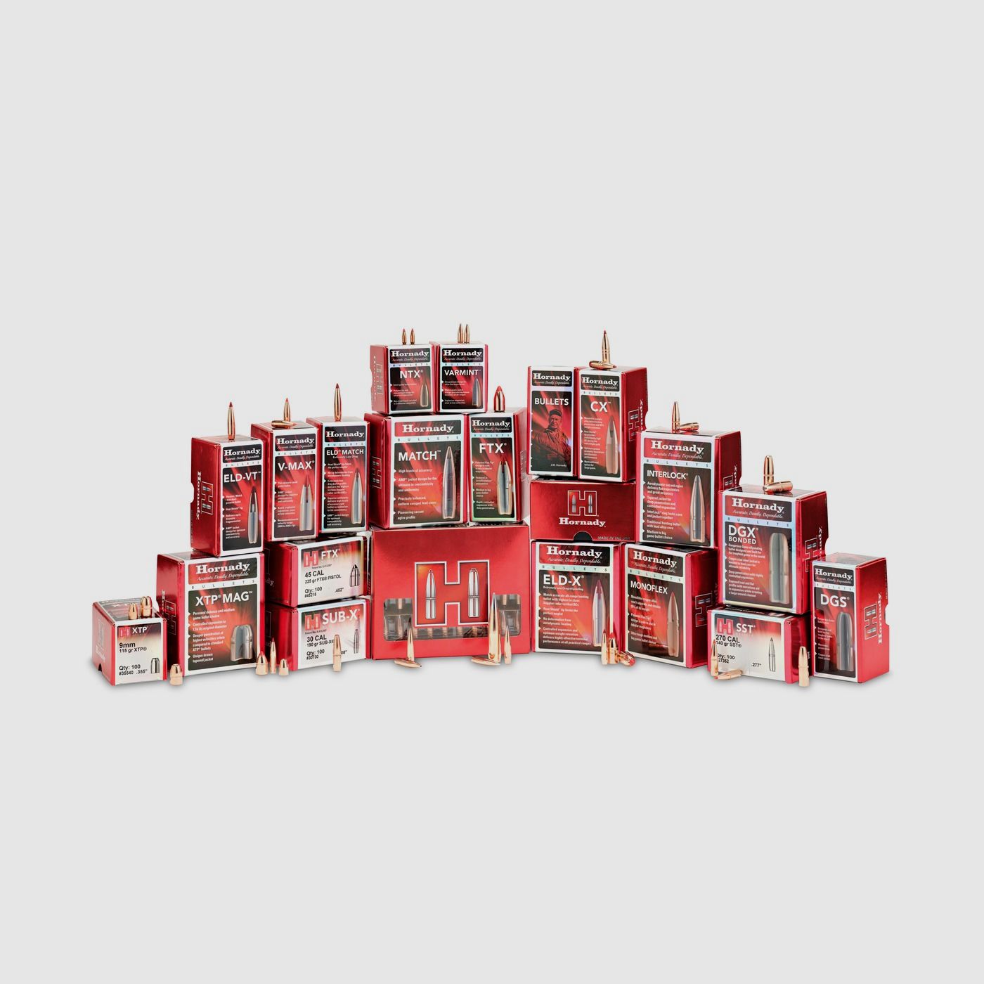 Hornady TRADITIONAL RIFLE BULLETS .30/.308 125GR HP – 100 Stk.