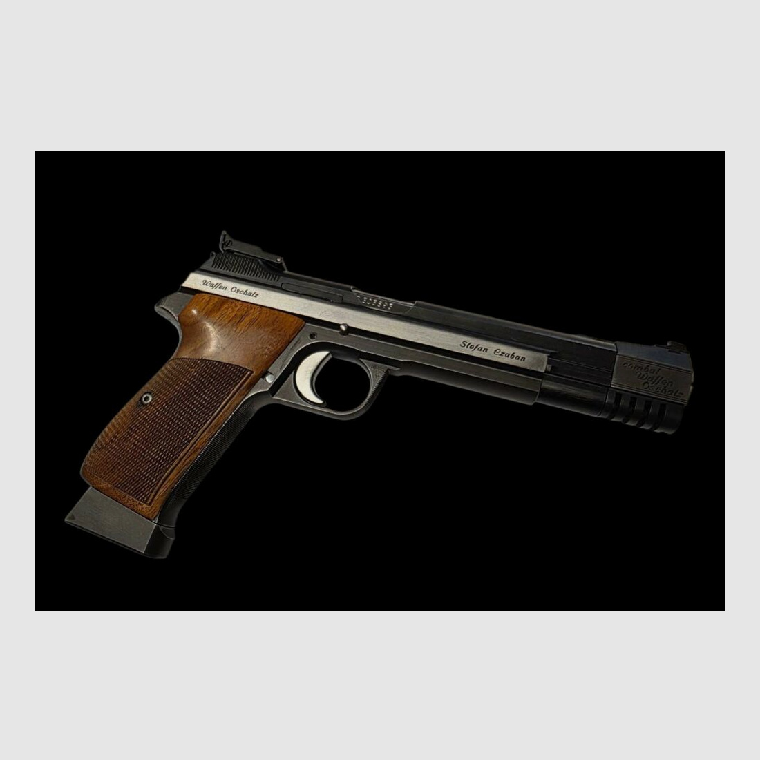 SIG Hämmerli Mod. 210/6 mit 3 Wechselsysteme 9mmLuger (Matchlauf siehe Bild), 9 Para (Normale Länge ohne Abbildung), 7,65 Para und .22LR