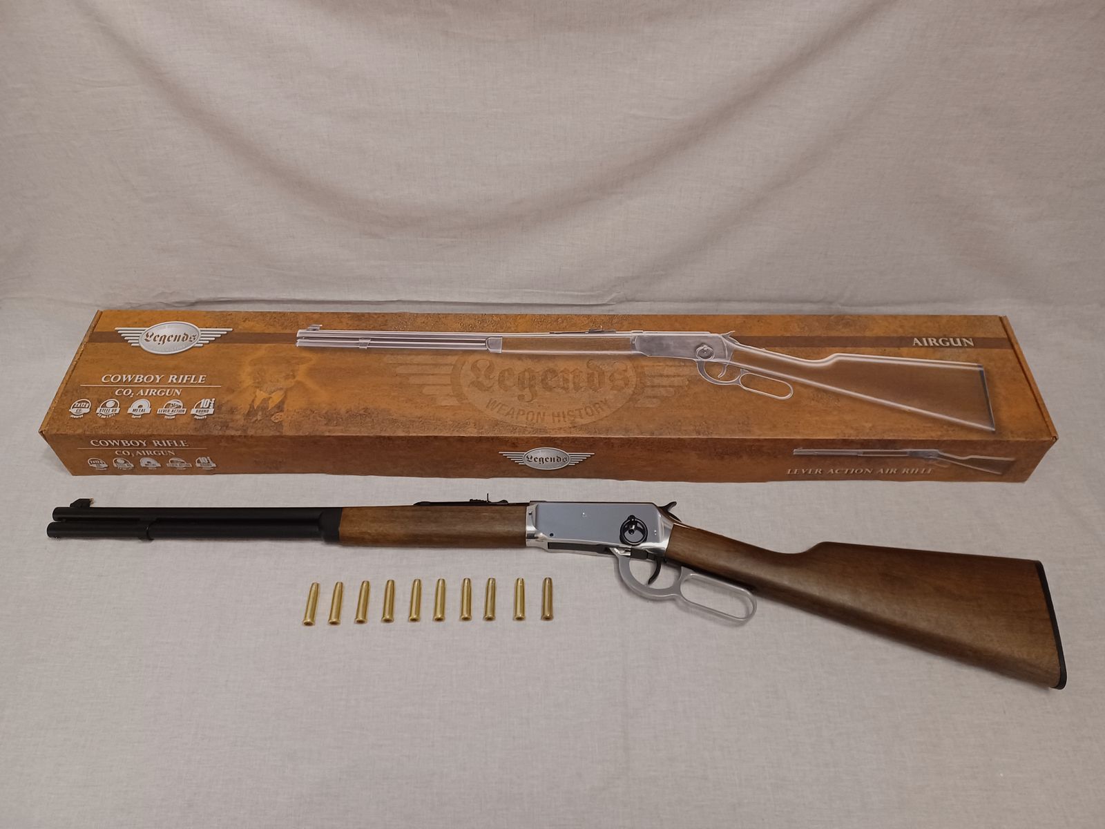 Legends Cowboy Rifle / chrome / 4,5 mm BB / CO2 / Gewehr / OVP (146)