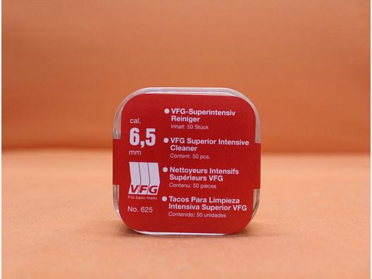 VFG Super Intensive Cleaner 6.5mm (625) 50 pcs. Special felt with brass fibers