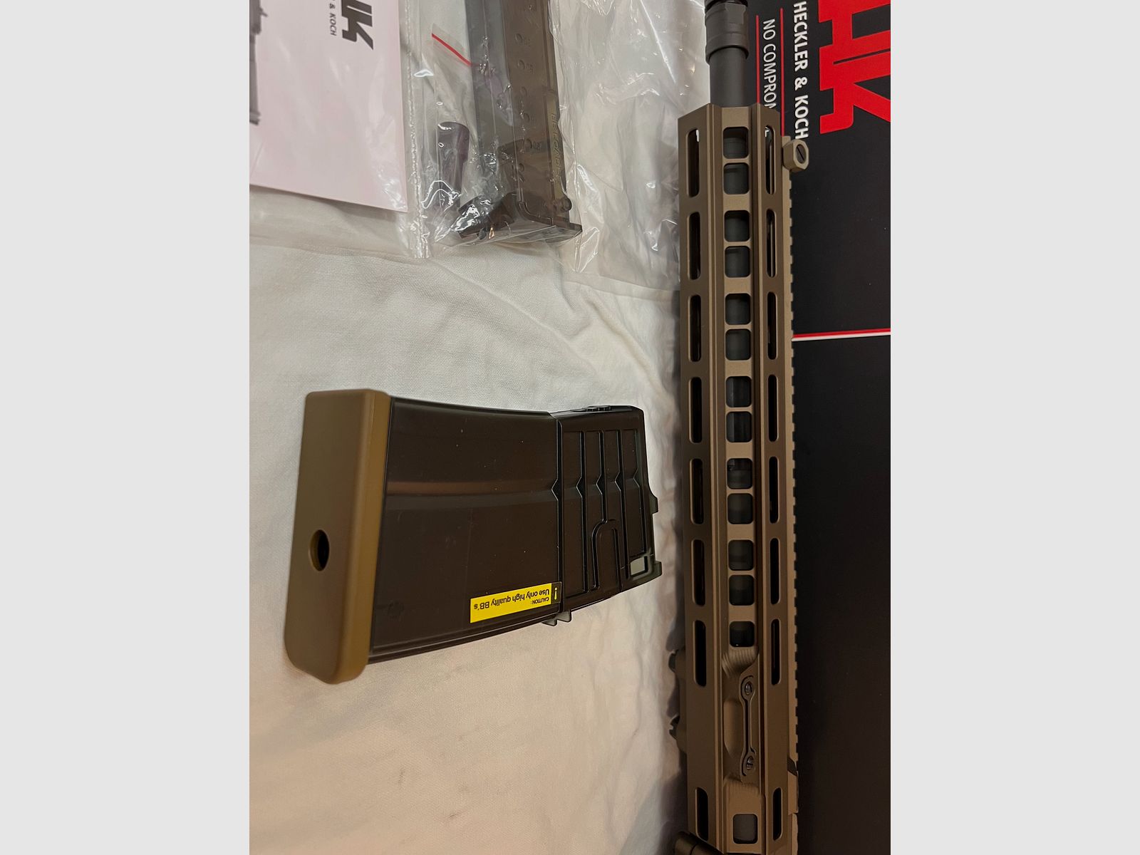 Umarex VFC Heckler & Koch HK M110 A1 Airsoft Vollmetall Gas-Blow-Back 6mm BB verde-marrone nuovo non usato NP 800€