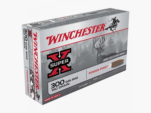Winchester Super-X .300 Win. Mag. 180GR Power Point 20 cartucce