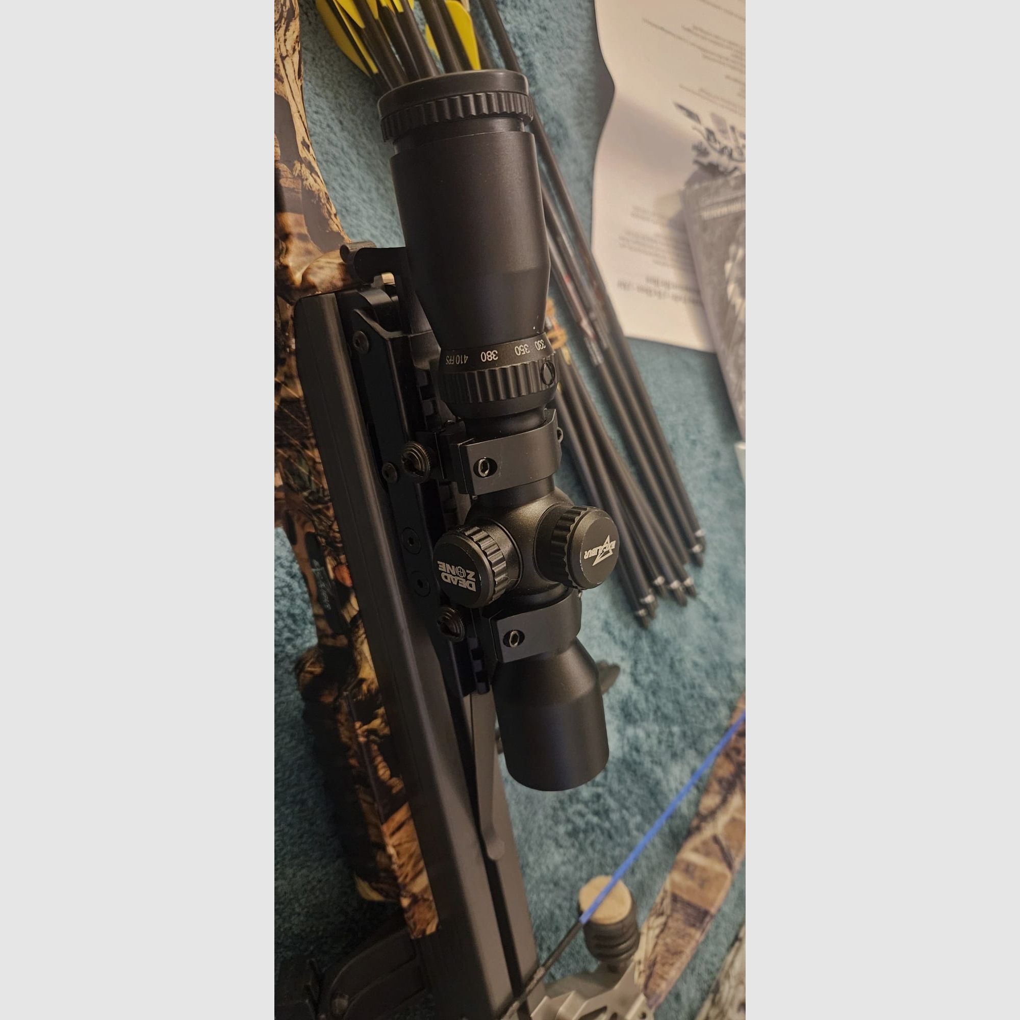 Excalibur Matrix 330 Armbrust + viel Zubehör (Ersatzwurfarme, Tasche, ZF) – sehr guter Zustand