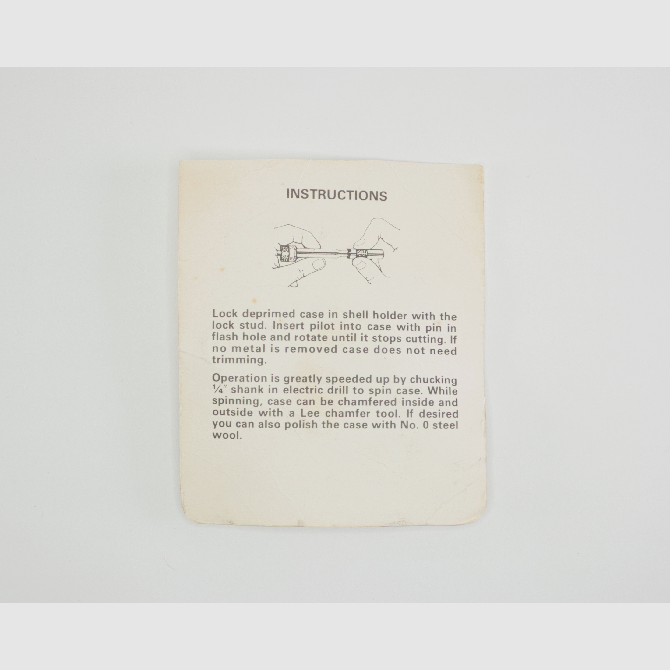 LEE Hülsentrimmer und Hülsenhalter Kaliber 30-30 Winchester