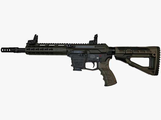 GWMH Selbstladebüchse GWMH SPC-HUNTER A4 10" (SWISS PISTOL CARBINE) OD-GREEN Kal.9x19 AR15 Glock Magazin