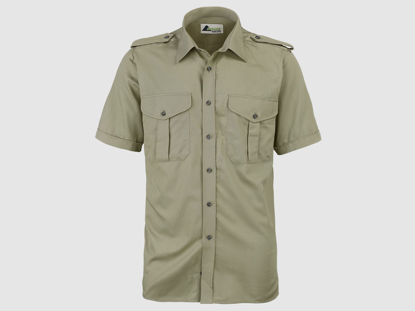 Skogen Herren-Forstdiensthemd Slim Fit, Kurzarm