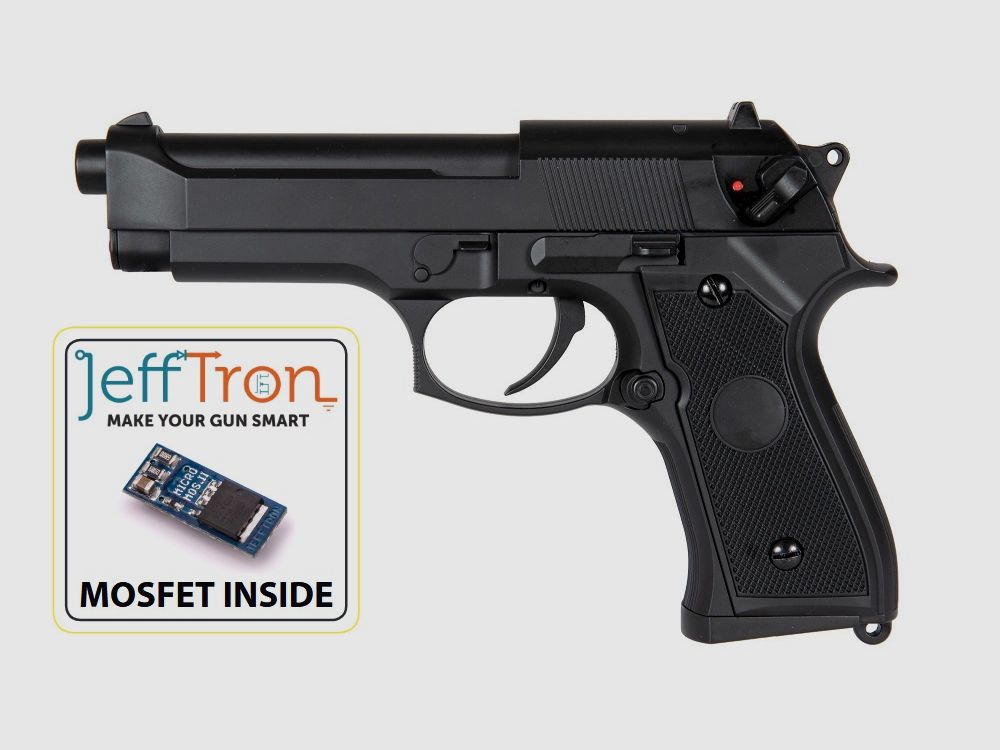 CYMA CM.126S AEP M9 REPLICA, negro, S-Line con JEFFTRON Mosfet MICRO