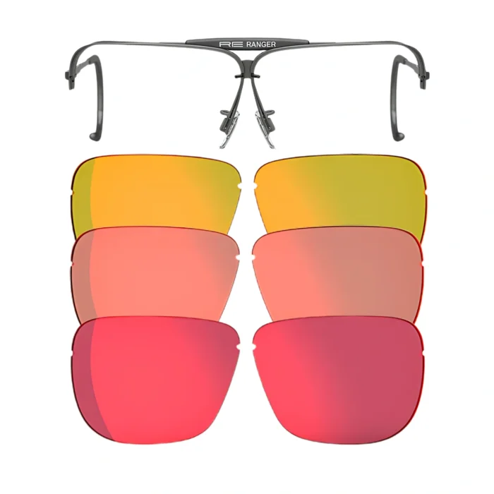Okulary Ochronne RE RANGER Classic Matt Black - Vermillion, Hd Light, Medium Yellow