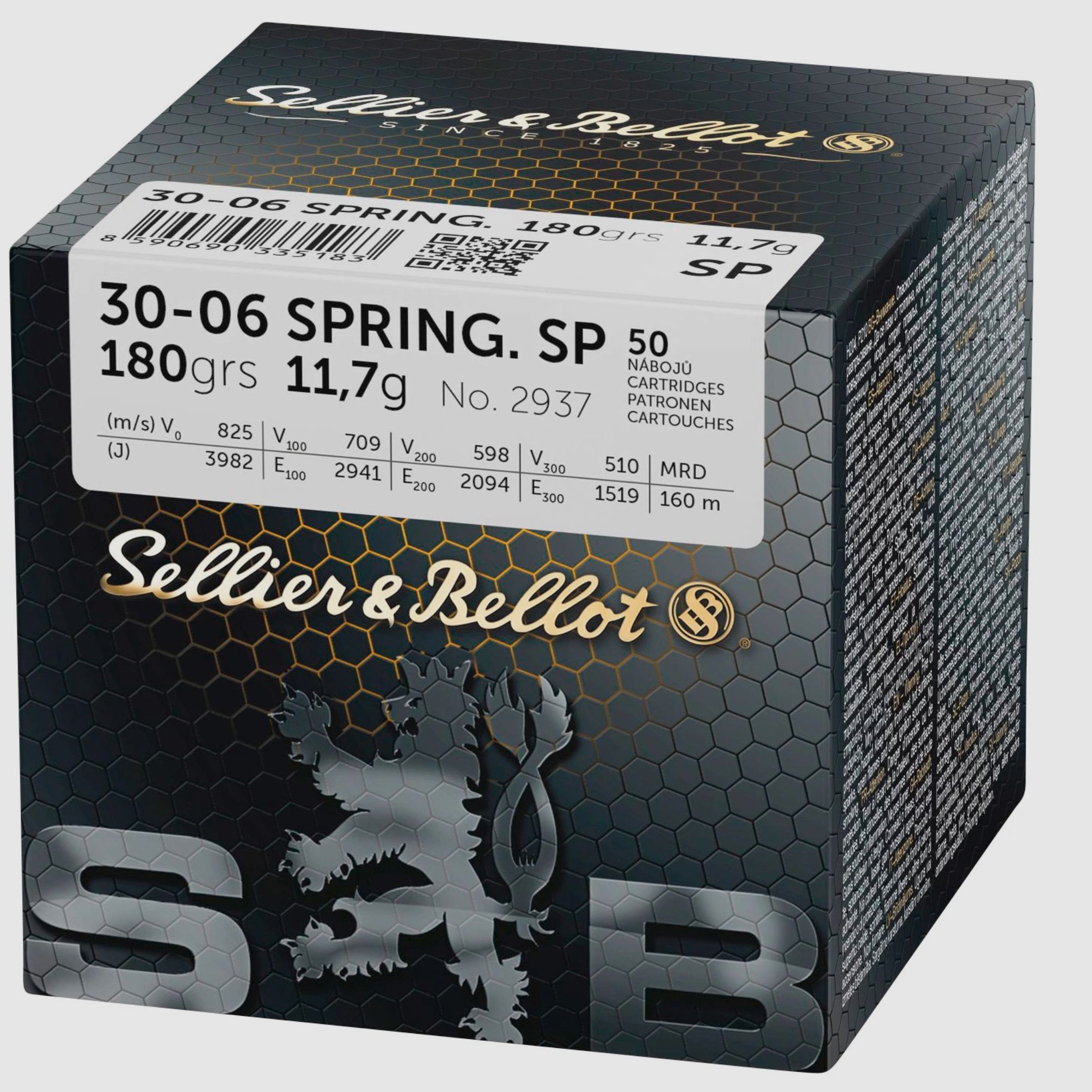Sellier & Bellot 155483 .30-06 Spr. Partial jacket SP 11.7g 180grs. 50 pcs.