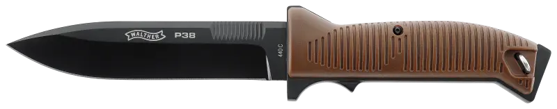 Coltello Walther P38 lama in acciaio nero 440C, immagine 2 di 2