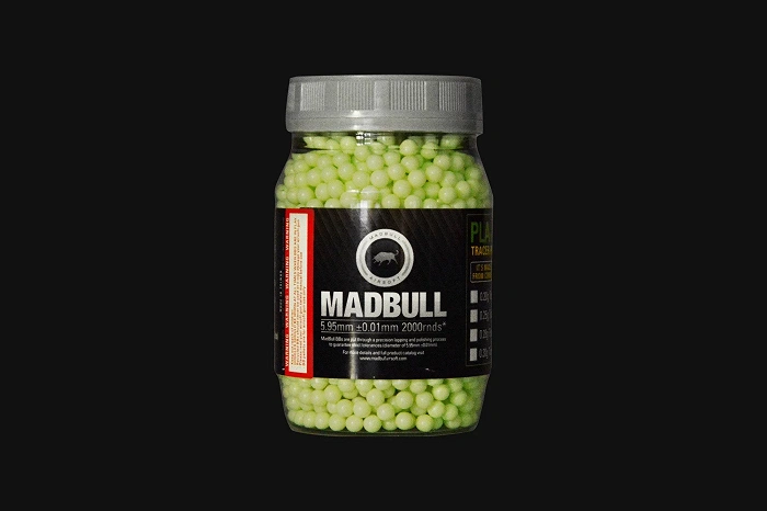 Bolas de airsoft MadBull Tracer de 0,25 g – botella de 2000 unidades, imagen 7 de 8