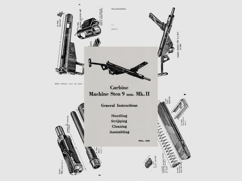 Nachdruck englische Dienstvorschrift STEN Maschinenpistole MK II