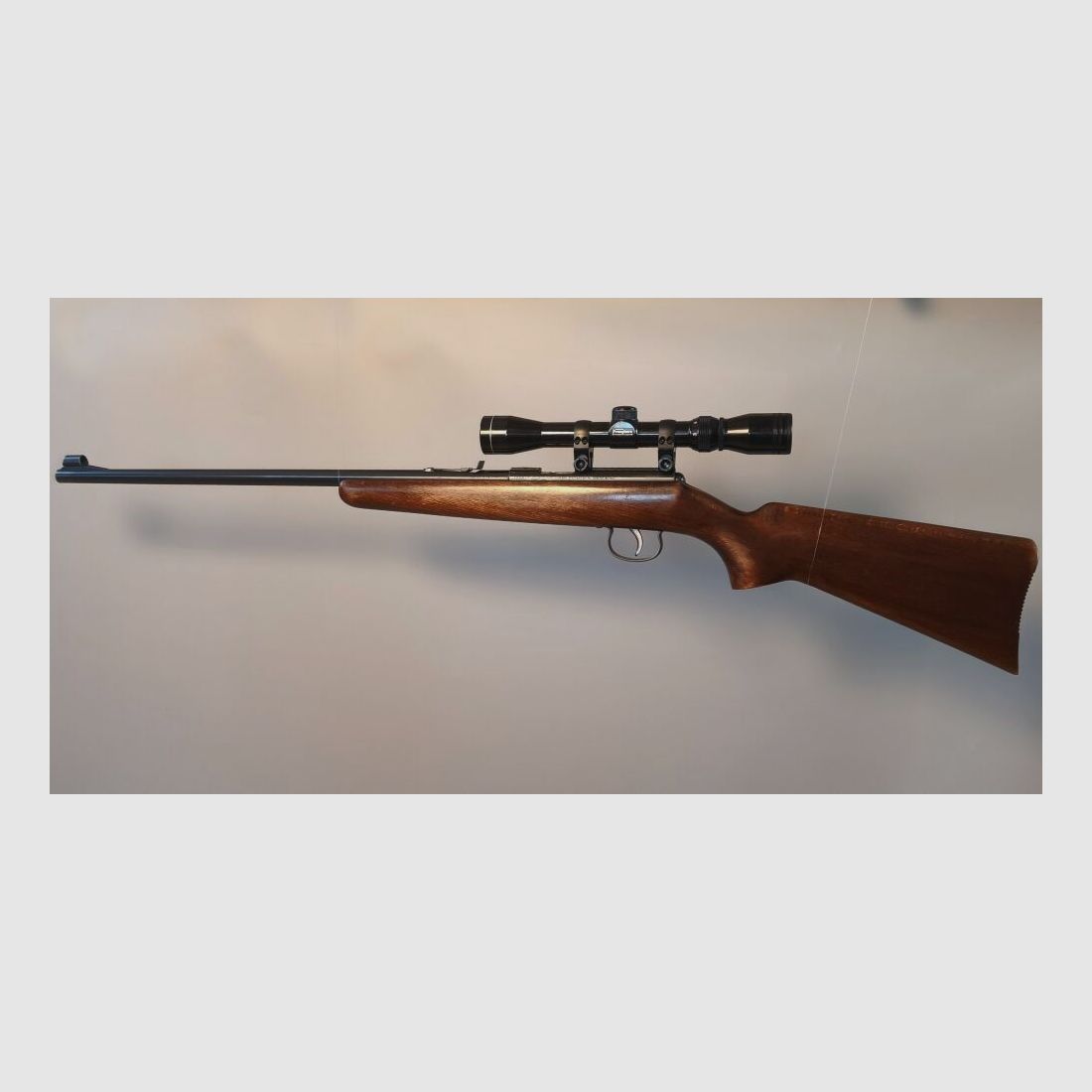 Anschütz single shot .22 long rifle with scope .22lr