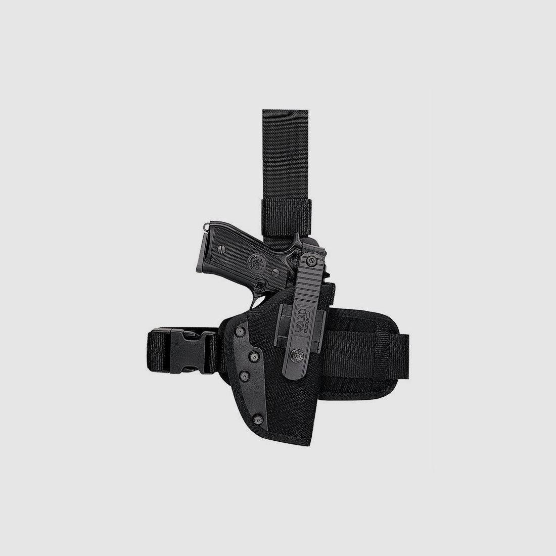 VEGA Holster PA260 voor Beretta 92 – 98 – Zwart – Dijenholster in Cordura, afbeelding 1 van 2