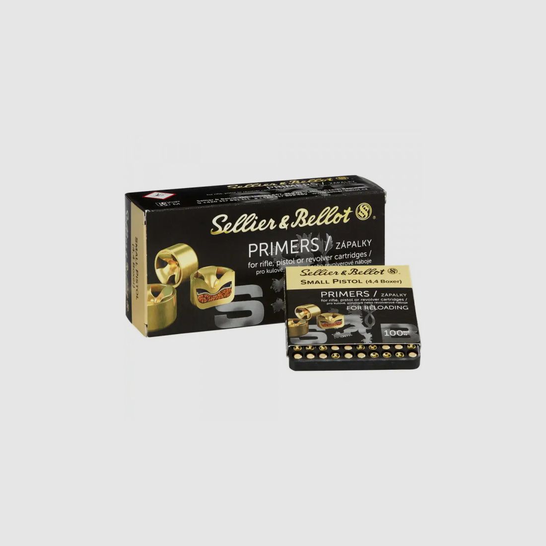 SELLIER & BELLOT ZÜNDHÜTCHEN - SMALL PISTOL - 4,4 BOXER - 1.000 STÜCK