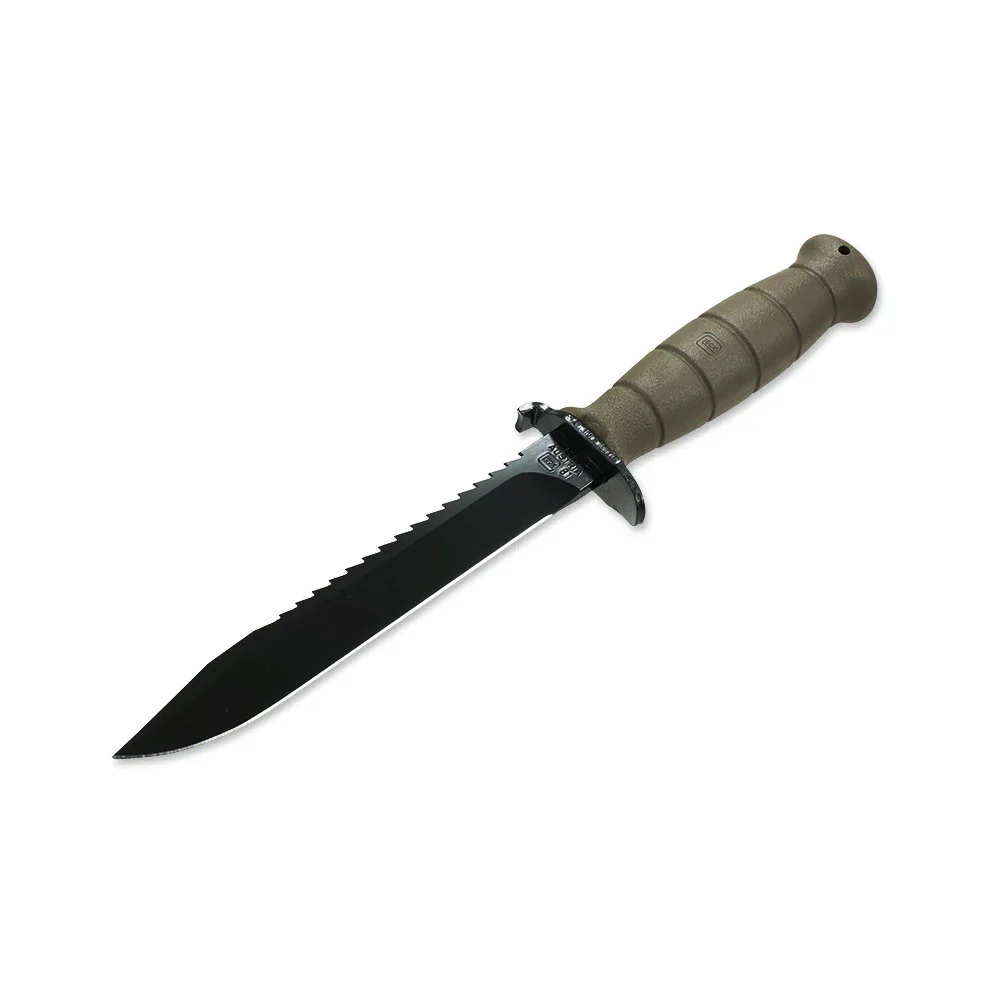 Couteau de terrain Glock FM 81 avec scie, vert olive